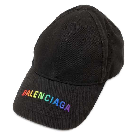 Balenciaga Logo Cotton Cap Black - Picture 1 of 12